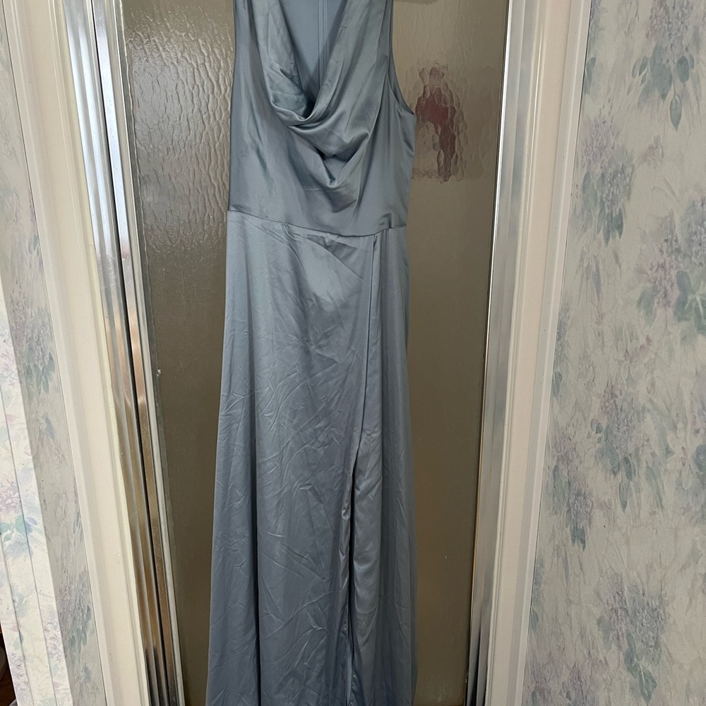 DAVIDS BRIDAL bridesmaid dress, blue